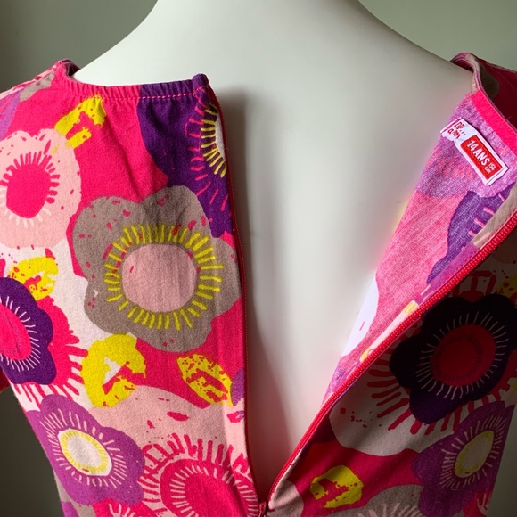 Girl's Du Pareil au même "Jolydress" Floral Pattern Short Sleeve Shift Dress - Picture 5 of 10